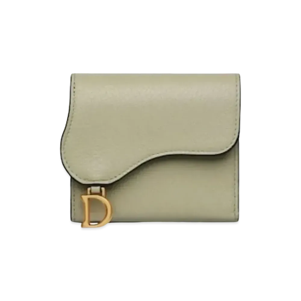 Dior Saddle Lotus Wallet "Sage Green"
