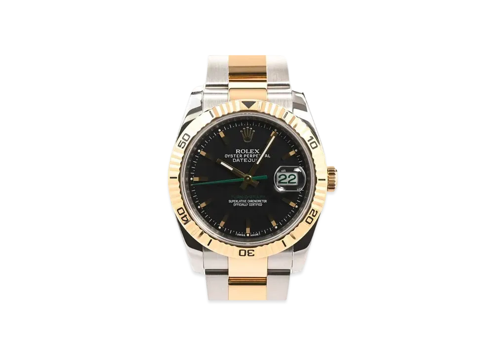 ROLEX Datejust Turn-O-Graph "Black/Stainless Steel/Yellow Gold"