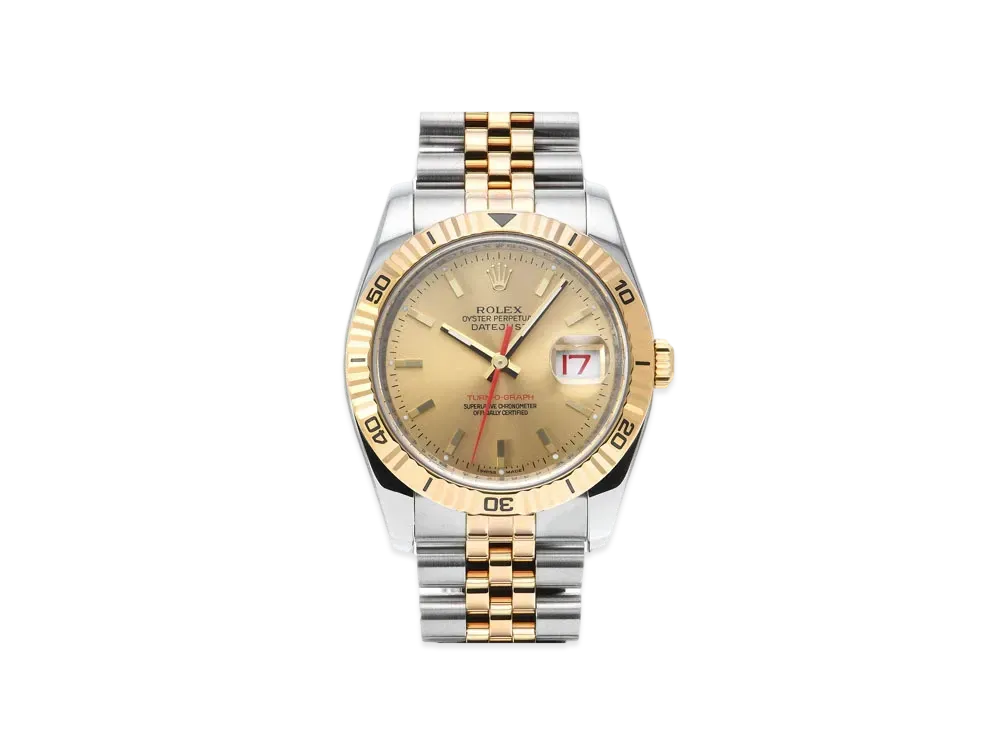 ROLEX Datejust Turn-O-Graph "Champagne/Stainless Steel/Yellow Gold"