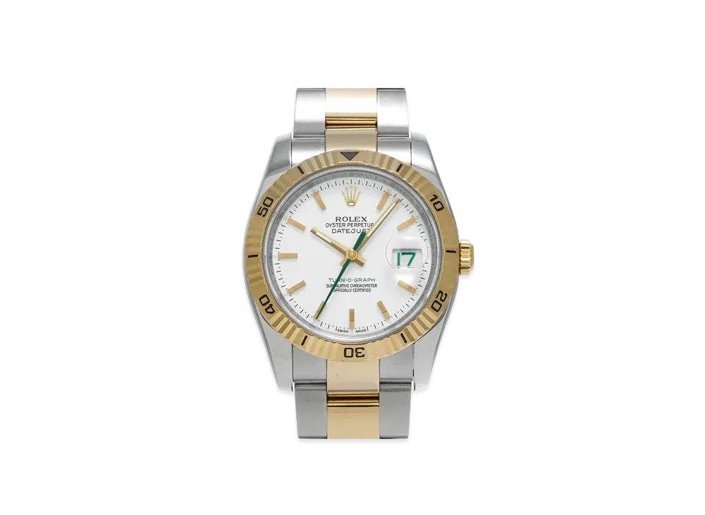 ROLEX Datejust Turn-O-Graph "White/Stainless Steel/Yellow Gold"