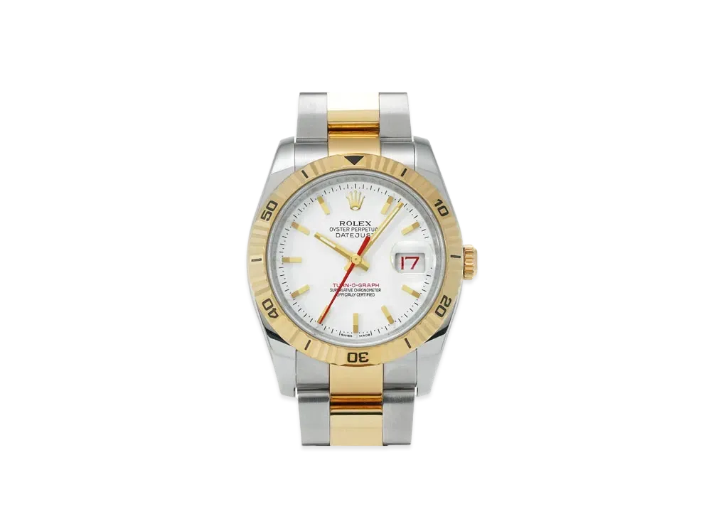 ROLEX Datejust Turn-O-Graph "White/Stainless Steel/Yellow Gold"