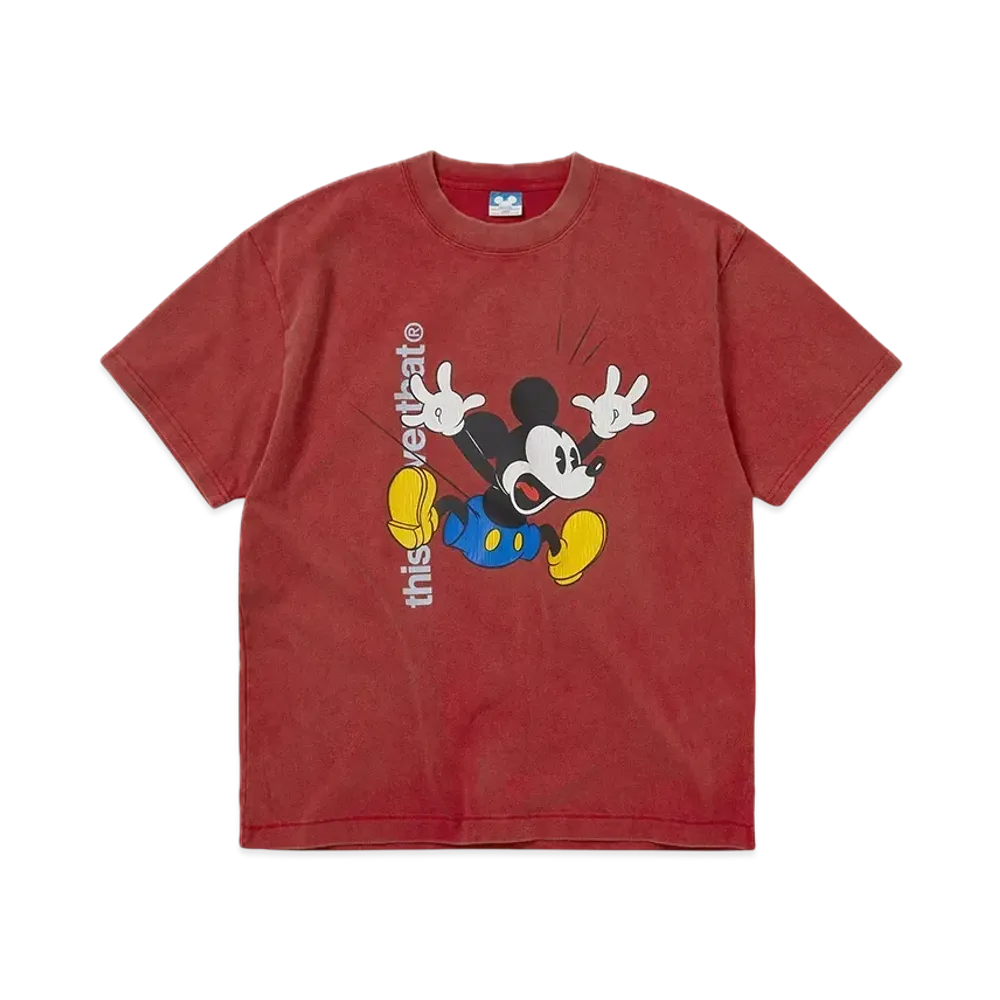 thisisneverthat x Disney Mickey Jumping Tee "Red"