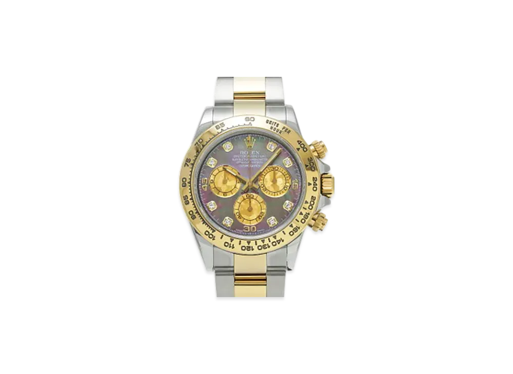 ROLEX Cosmograph Daytona 8P Diamonds "Black Shell/Stainless Steel/Yellow Gold"