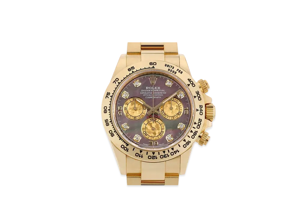 ROLEX Cosmograph Daytona 8P Diamonds "Black Shell/Yellow Gold"