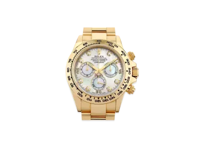 ROLEX Cosmograph Daytona 8P Diamonds "White Shell/Yellow Gold"