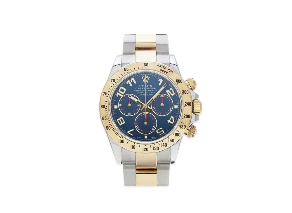 ROLEX Cosmograph Daytona "Blue Arabic/Stainless Steel/Yellow Gold"