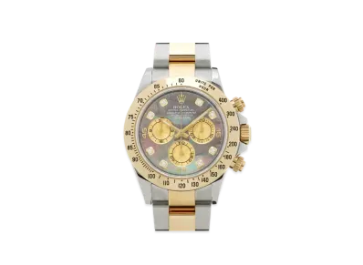 ROLEX Cosmograph Daytona 8P Diamonds "Black Shell/Stainless Steel/Yellow Gold"