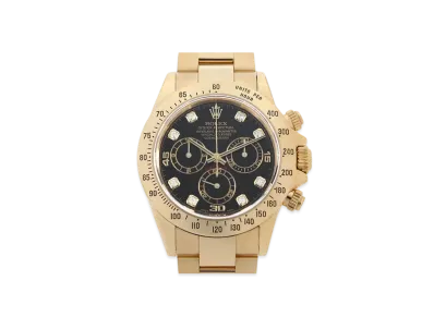 ROLEX Cosmograph Daytona 8P Diamonds "Black/Yellow Gold"