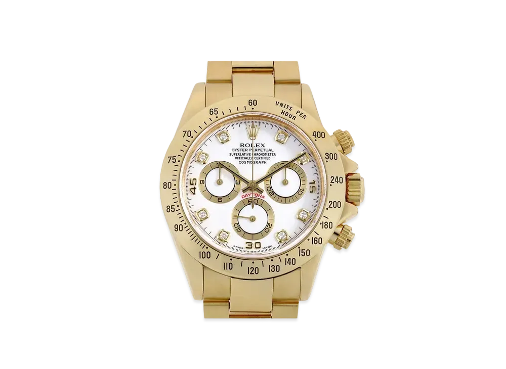 ROLEX Cosmograph Daytona 8P Diamonds "White/Yellow Gold"