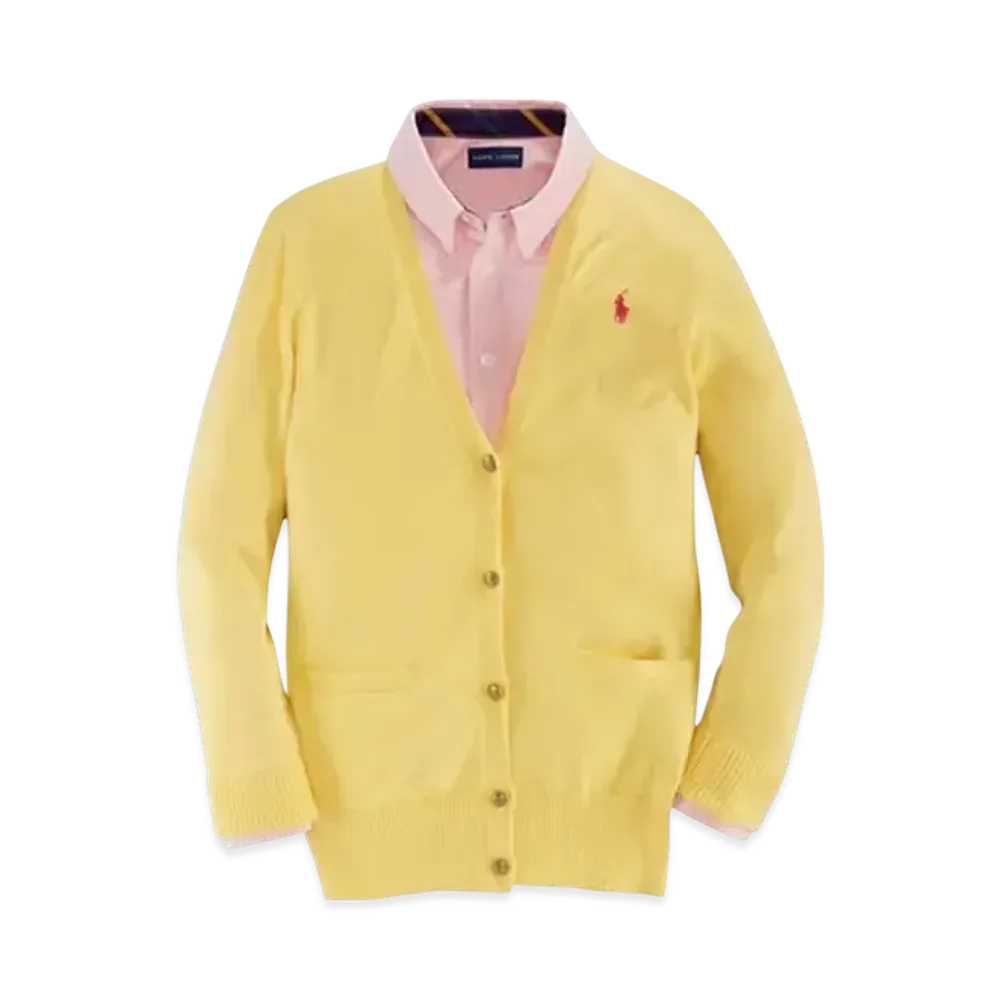 Polo Ralph Lauren Kids Slouchy Cotton Cardigan "Yellow"
