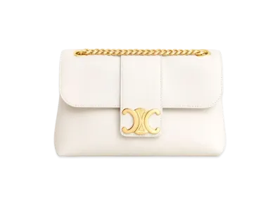 CELINE Teen Victoire Bag in Supple Calfskin "White"