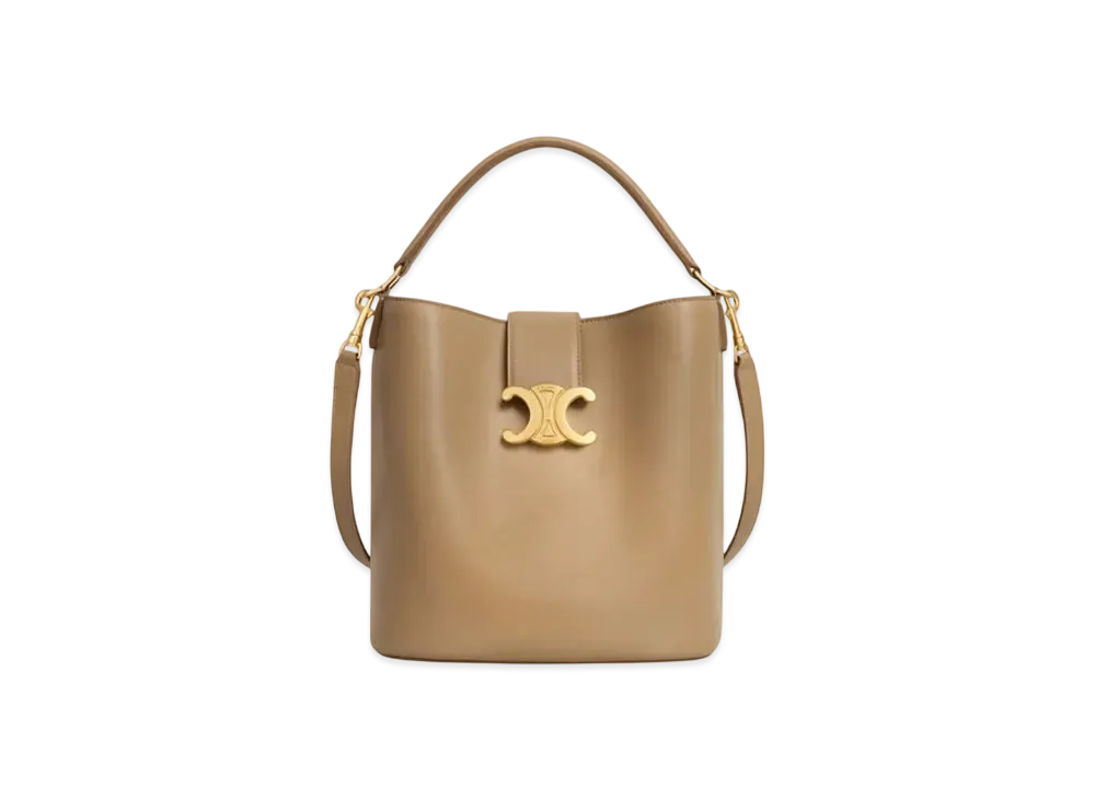 CELINE Medium Bucket Louise in Smooth Calfskin "Smoked Brown"