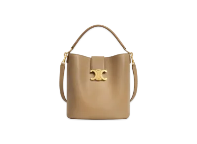 CELINE Medium Bucket Louise in Smooth Calfskin "Smoked Brown"