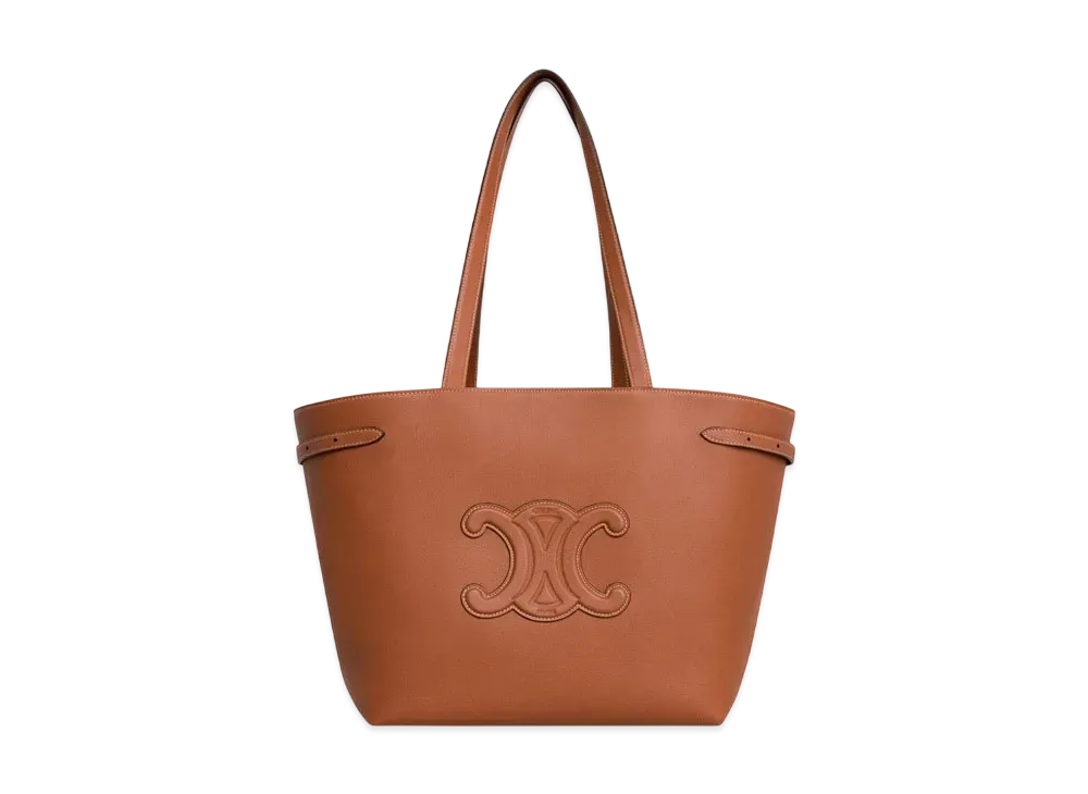 CELINE Medium Cabas Anais Cuir Triomphe In Grained Calfskin "Tan"