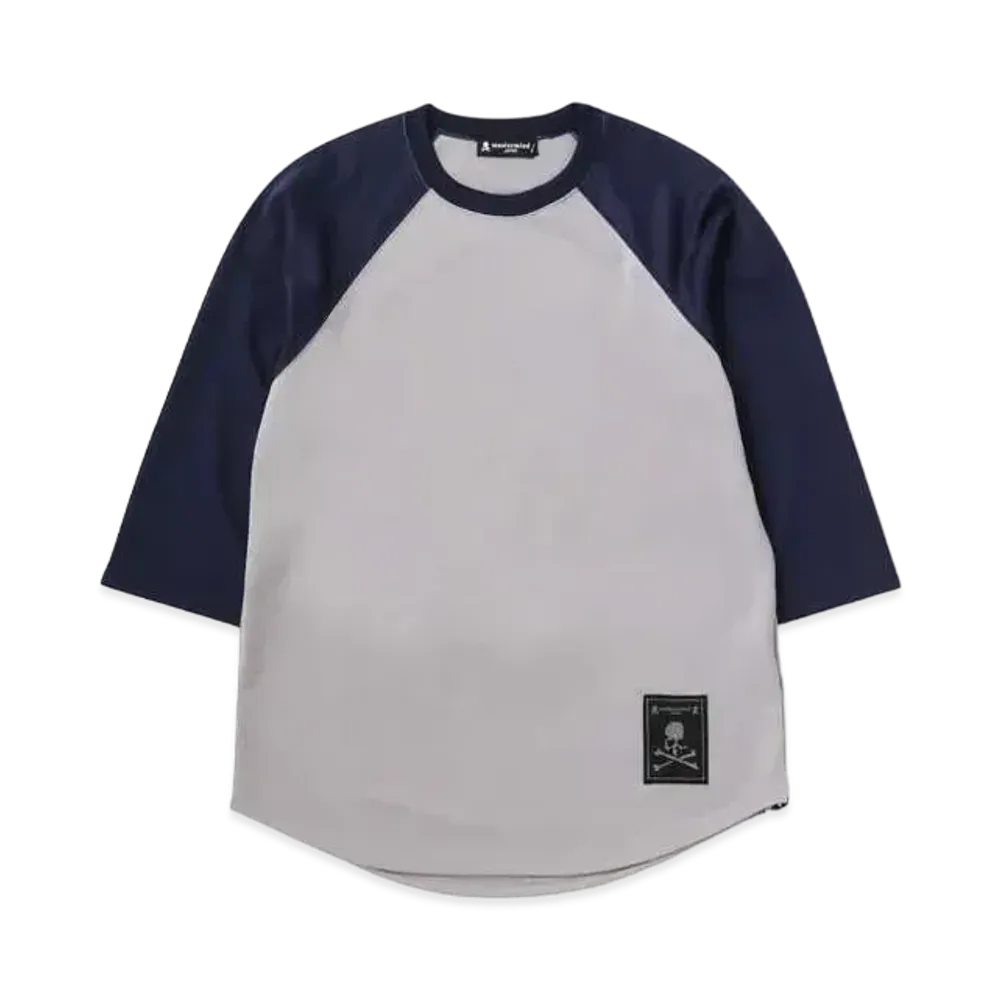 mastermind JAPAN Baseball Tee "Navy Gray"