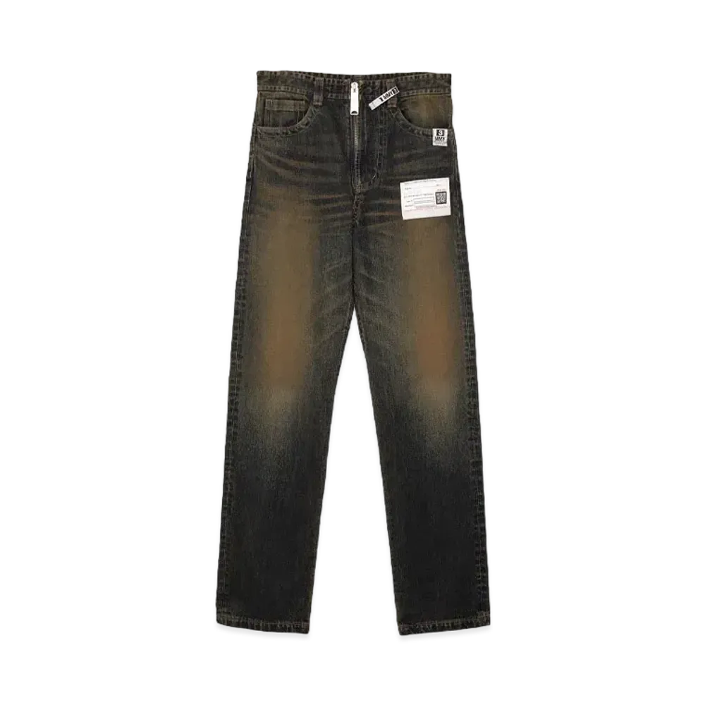 Maison MIHARA YASUHIRO Amateur Sewn Like Zip-up Denim Pants "Indigo"