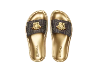 FENDI x Versace Fendace FF Sliders "Gold"
