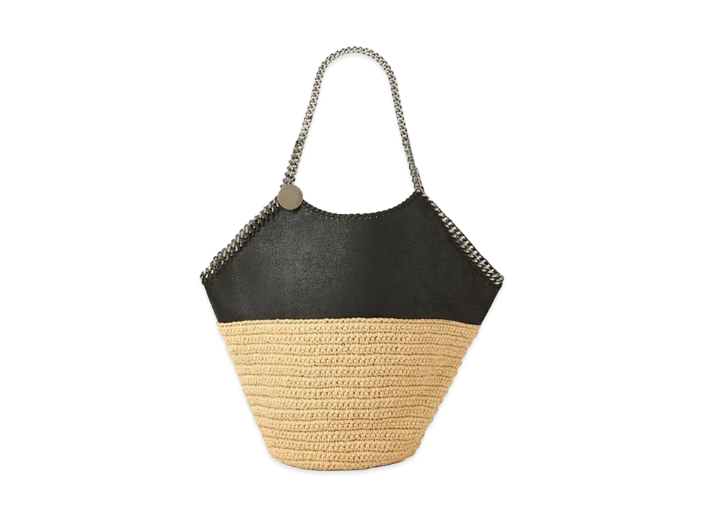 Stella McCartney Falabella Raffia Large Tote "Black"