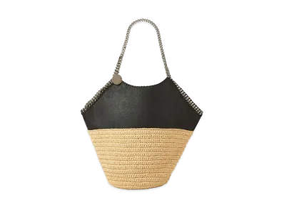 Stella McCartney Falabella Raffia Large Tote "Black"