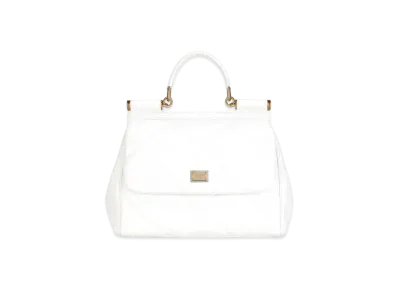 Dolce&Gabbana Sicily Bag Medium Matrasse Calfskin "White"