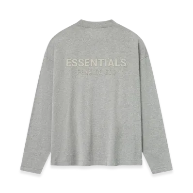 FEAR OF GOD ESSENTIALS Classic Long Sleeve Tee "Concrete Heather"