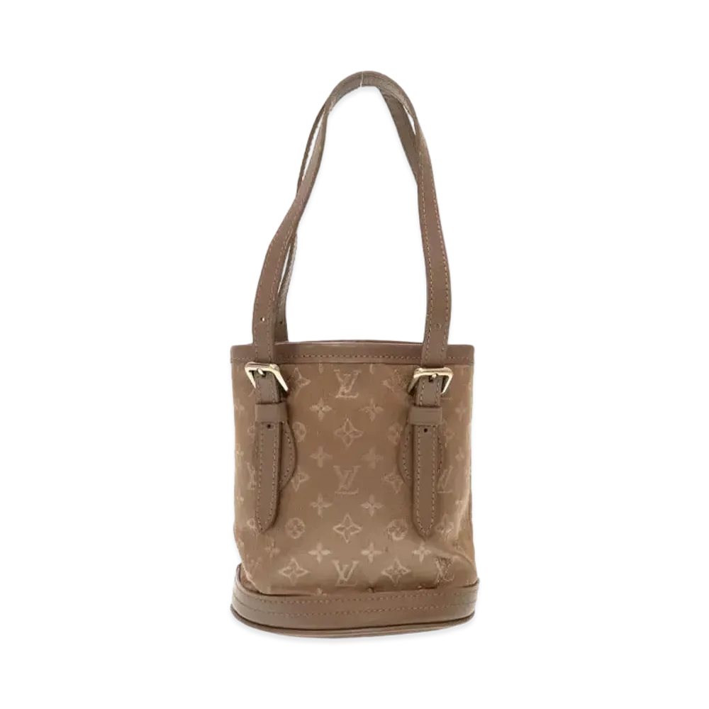 Louis Vuitton Little Bucket Monogram Satin "Beige"