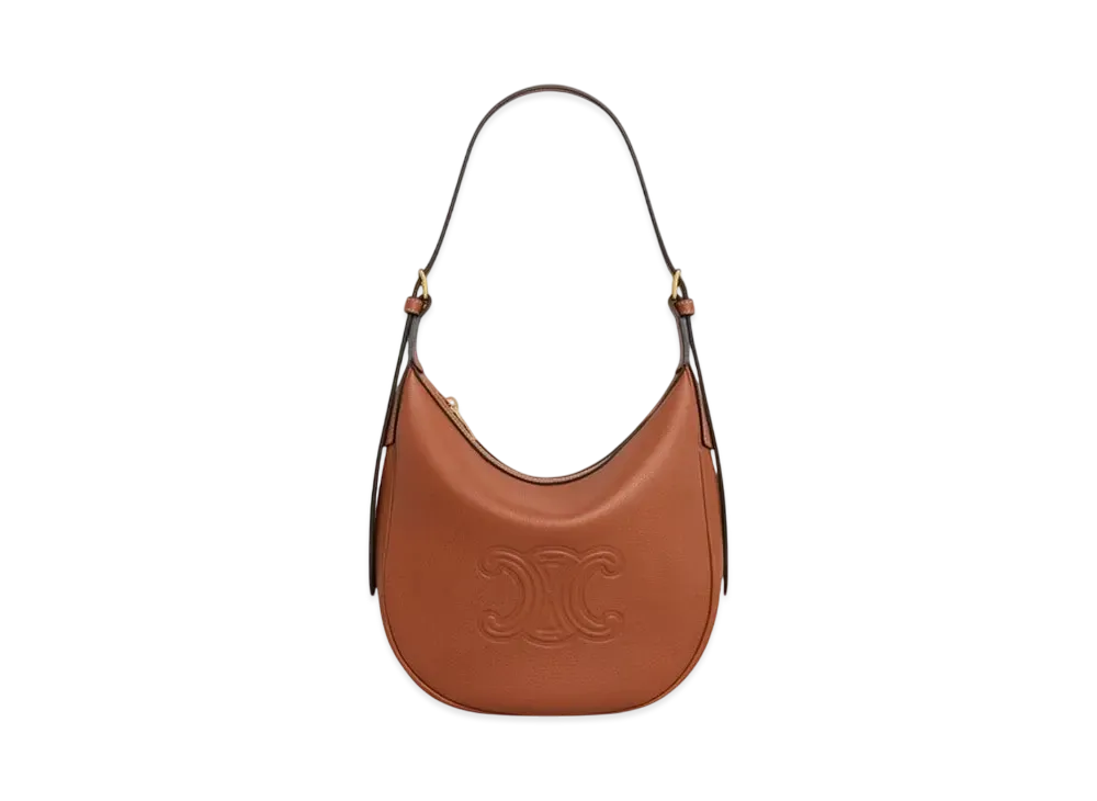 CELINE Small Heloise Bag in Supple Grained Calfskin "Tan"