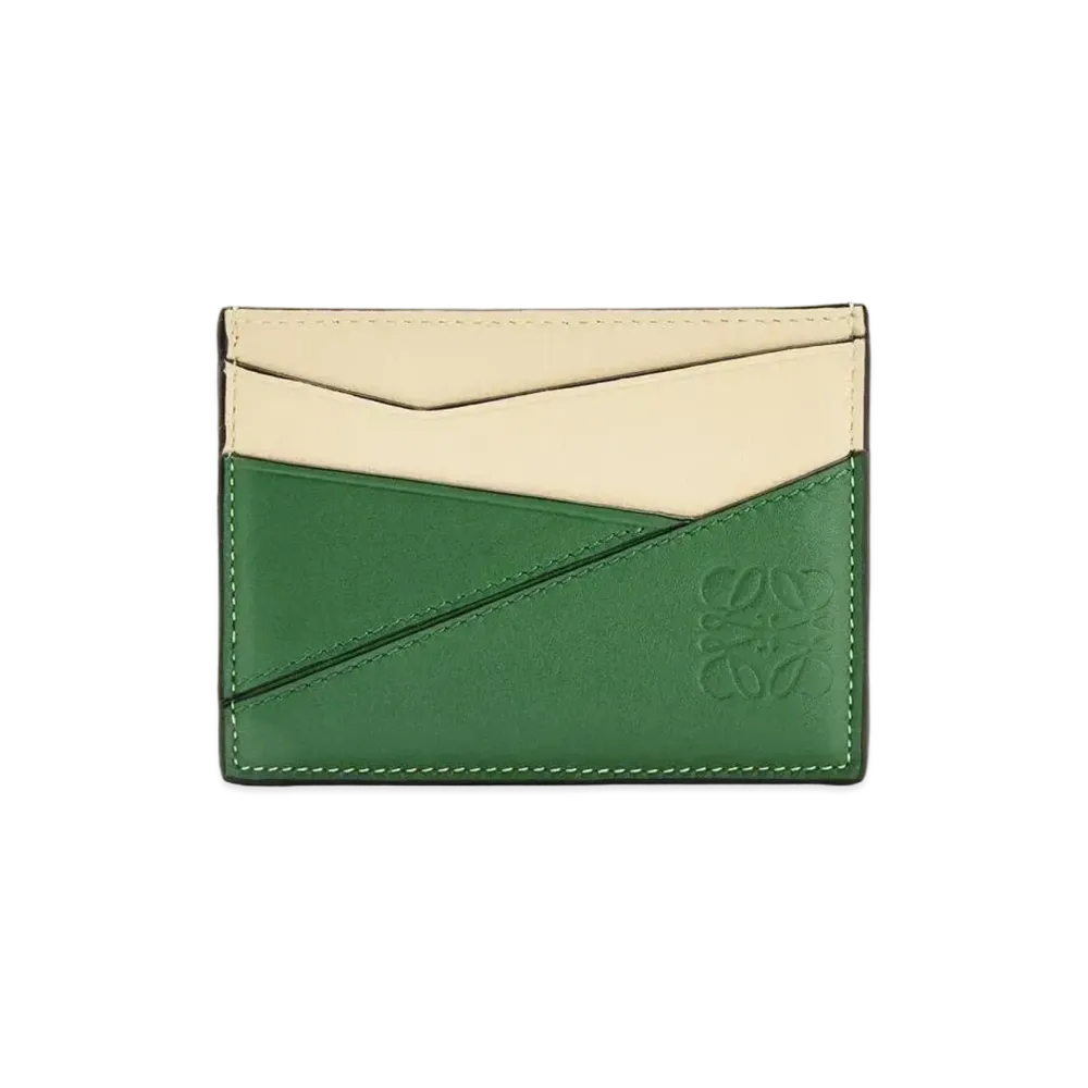 LOEWE Puzzle Plain Cardholder In Classic Calfskin "Dark Forest / Multicolor"