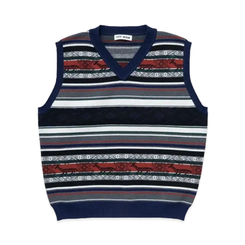TTT MSW Nordic Knit Vest "Navy"