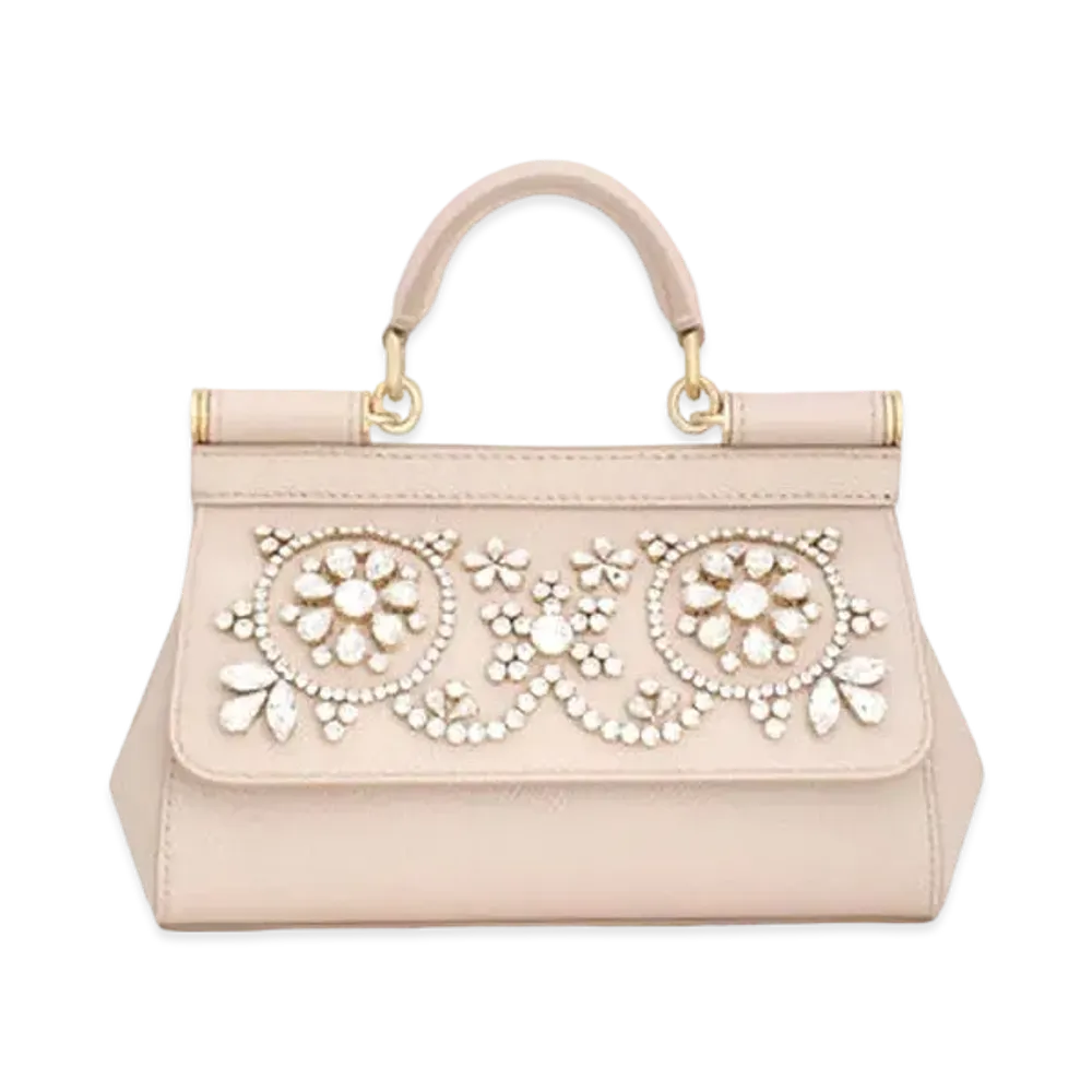 Dolce&Gabbana Sicily Bag Small Calfskin & Rhinestone "Multicolor"