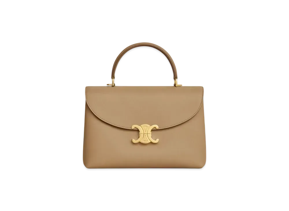 CELINE Medium Nino Bag in Supple Grained Calfskin "Smoked Brown"