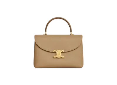 CELINE Medium Nino Bag in Supple Grained Calfskin "Smoked Brown"
