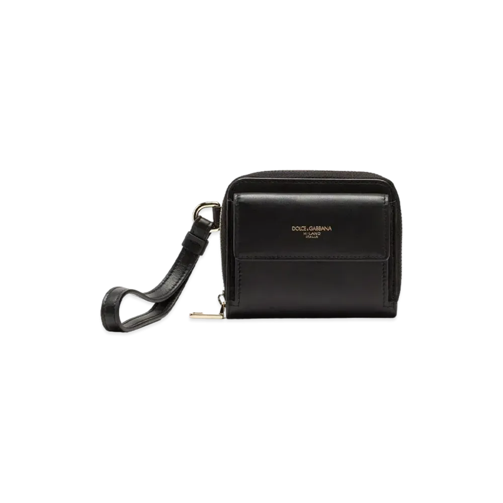 Dolce&Gabbana Zip Around Wallet Small Calfskin "Black"