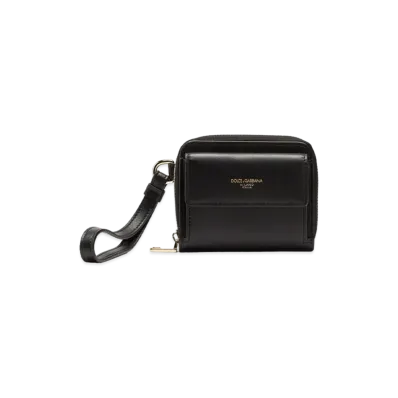 Dolce&Gabbana Zip Around Wallet Small Calfskin "Black"