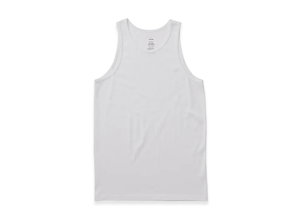 Graphpaper American Sea Island Cotton Tank Top "White"