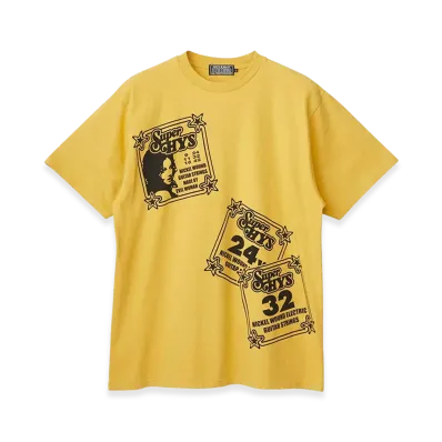 HYSTERIC GLAMOUR HG Guitar Strings T-Shirt "Yellow"