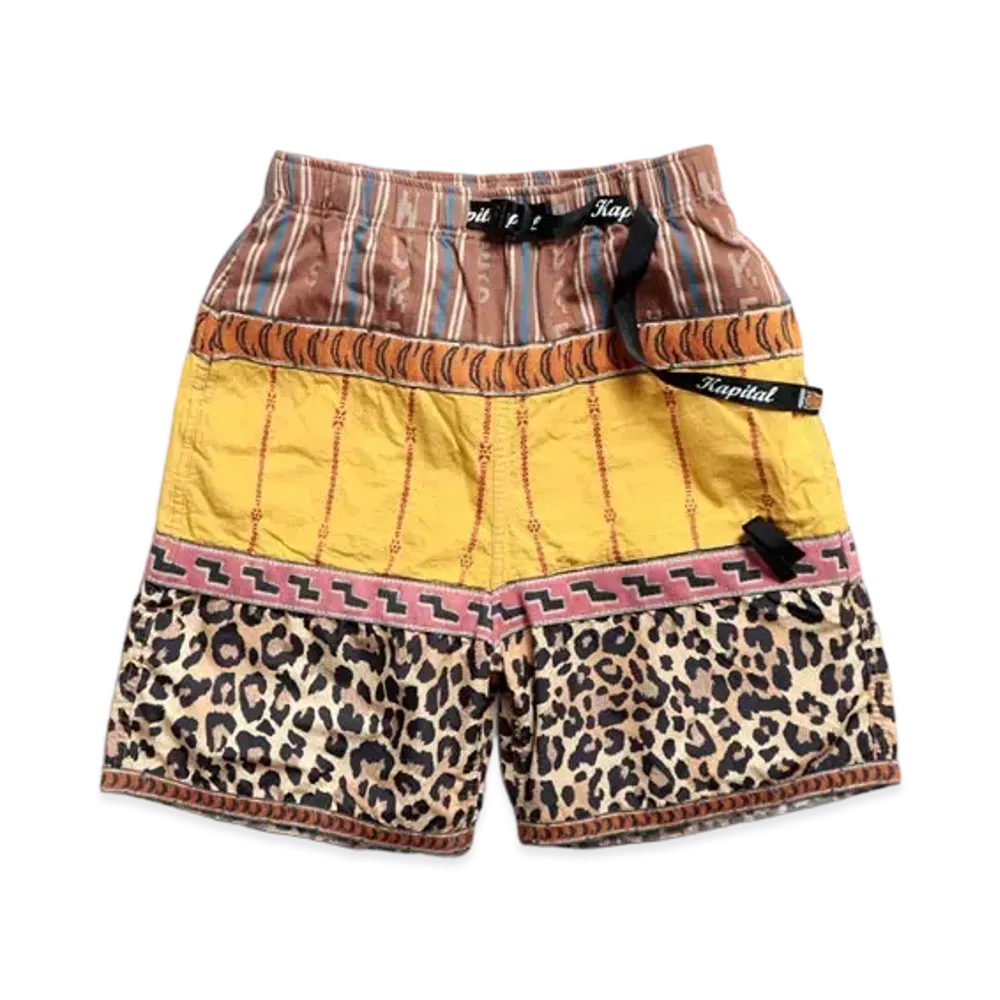 KAPITAL CRAZY PATCHWORK ECO BAKA SHORT PANTS 2021 "Yellow"