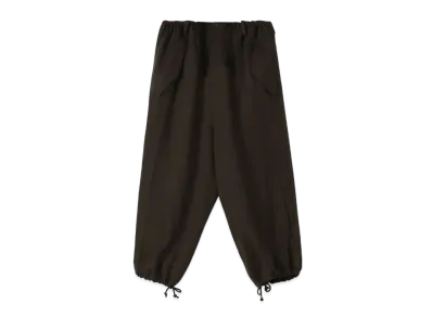 Yohji Yamamoto Y's SUPER120 SOFT VIYELLA FLAP STRING THICK PANTS "Khaki"