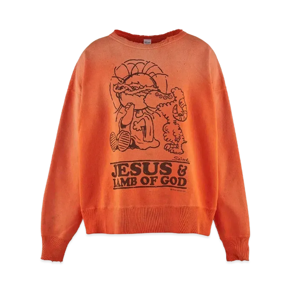 Saint Mxxxxxx 24SS Crw Sweat/JS&LMB "Orange" SM-YS8-0000-028