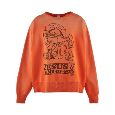 Saint Mxxxxxx 24SS Crw Sweat/JS&LMB "Orange" SM-YS8-0000-028