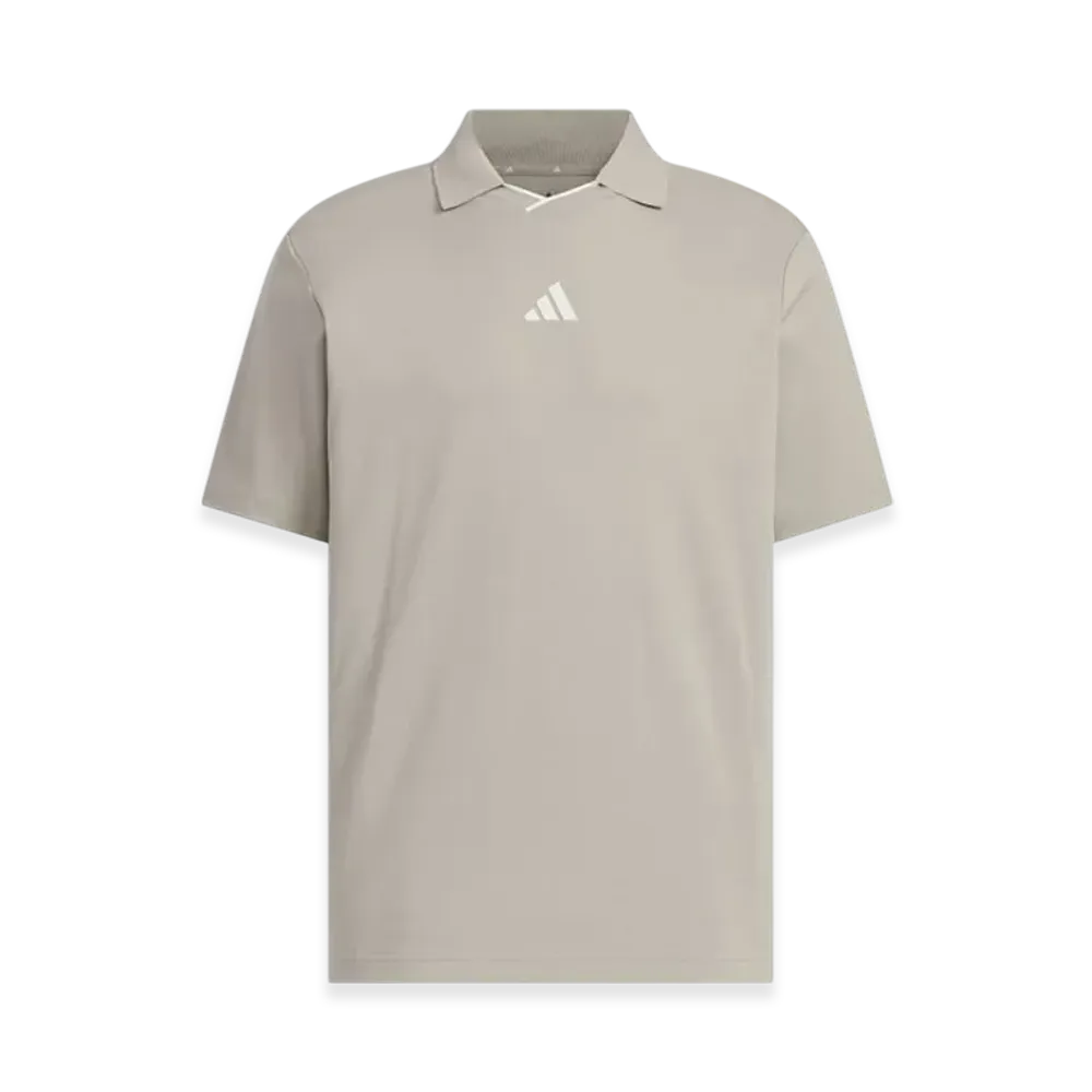 adidas Golf Twist Knit Short-Sleeve Polo Shirt "Putty Beige"