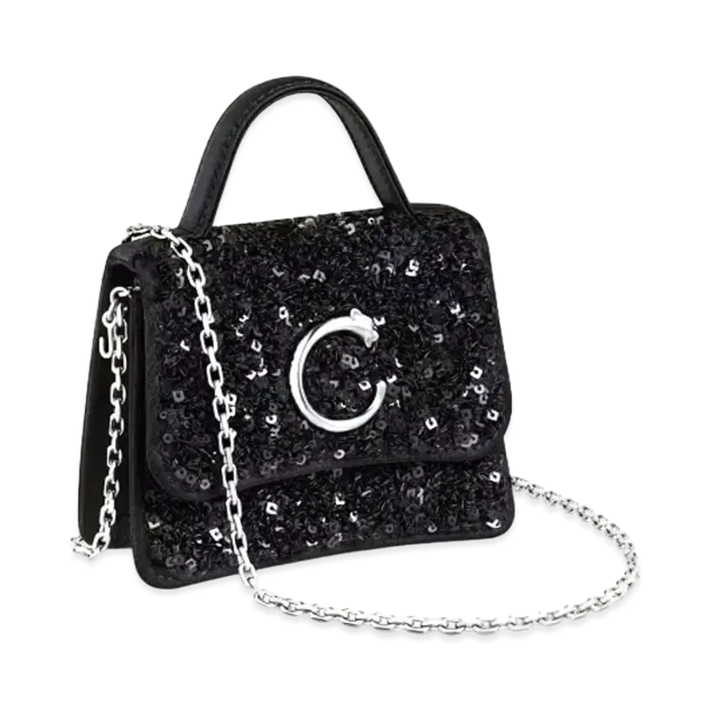 Cartier Micro Model Chain Bag, Panthere de Cartier "Black"