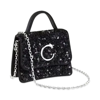 Cartier Micro Model Chain Bag, Panthere de Cartier "Black"