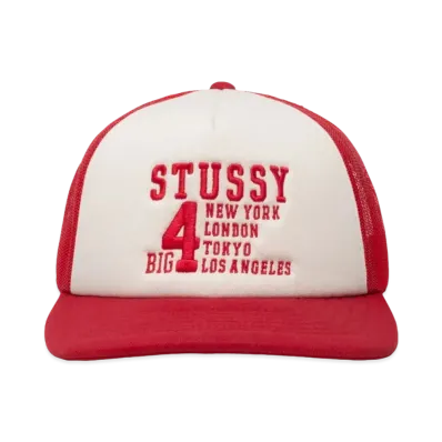 Stussy Big4 Trucker Cap "Red"