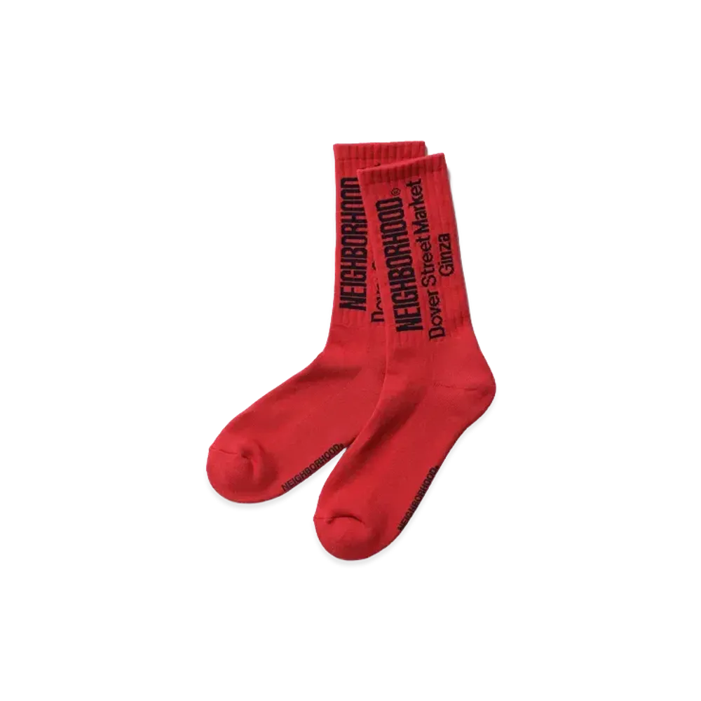 NEIGHBORHOOD x Dover Street Market Ginza Socks "Red"