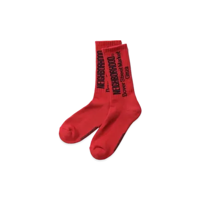 NEIGHBORHOOD x Dover Street Market Ginza Socks "Red"