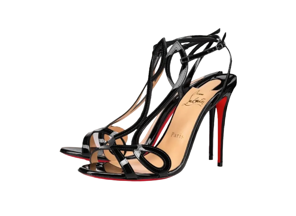 Christian Louboutin Double L Sandal 100 mm "Black"