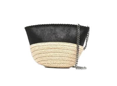 Stella McCartney Falabella Raffia Mini Shoulder Bag "Black"