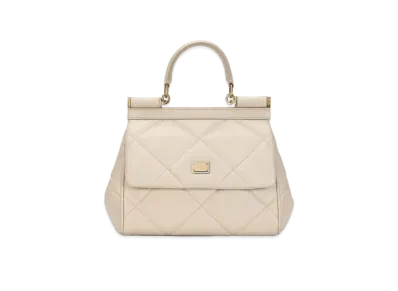 Dolce&Gabbana Sicily Bag Small Matrasse Calfskin "Beige"