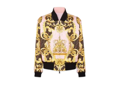 FENDI x Versace Fendace Multicolor Silk Bomber Jacket "Multicolor"